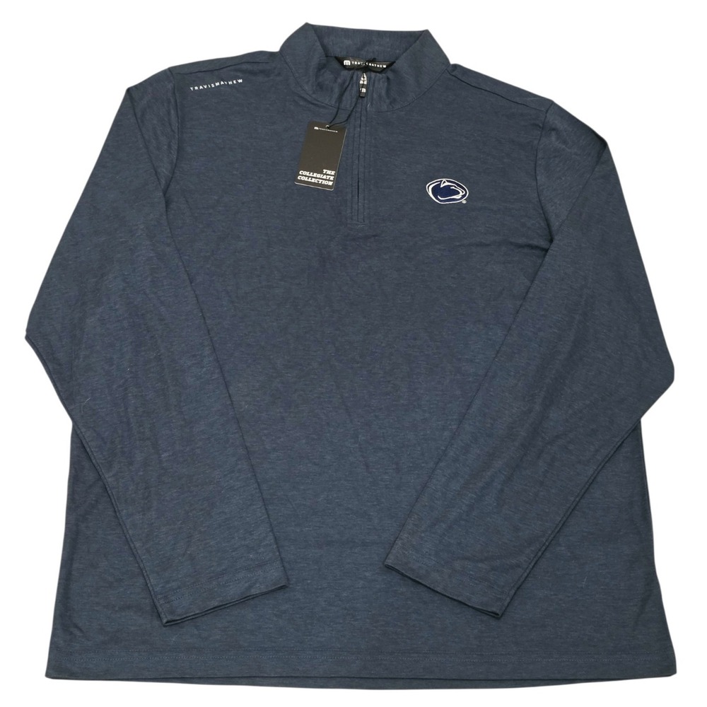 TravisMathew Penn State Nittany Lions Quarter Zip Mens L Navy NWT $130 PSU